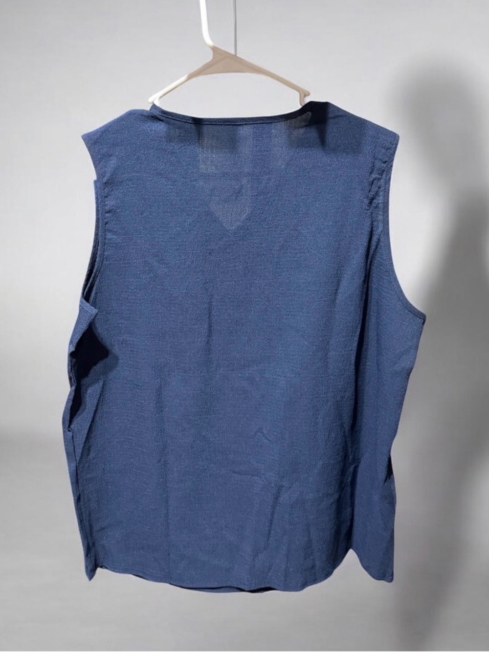 Navy Button Front Sleeveless Top & Elastic Waist Shorts Set NIP/NWOT - Picture 4 of 5